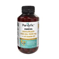 PURITYFIC Omega Odourless Fish Oil + Vitamin D3 (60 Soft Gels) 1Unit
