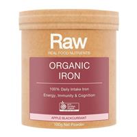 Raw Real Food Nutrients Organic Iron Apple Blackcurrent 100g