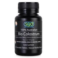 SGD Low Lactose Chewable Colostrum Tablets 110mg IgG (Natural Vanilla) 60 Tablets