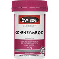 Swisse Ultiboost Co-Enzyme Q10 150mg 50 Capsules