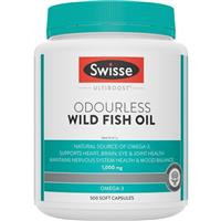 Swisse Ultiboost Odourless Wild Fish Oil 1000mg 500 Capsules Exclusive Size