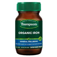 Thompson's Organic Iron 24mg 30 Tablets